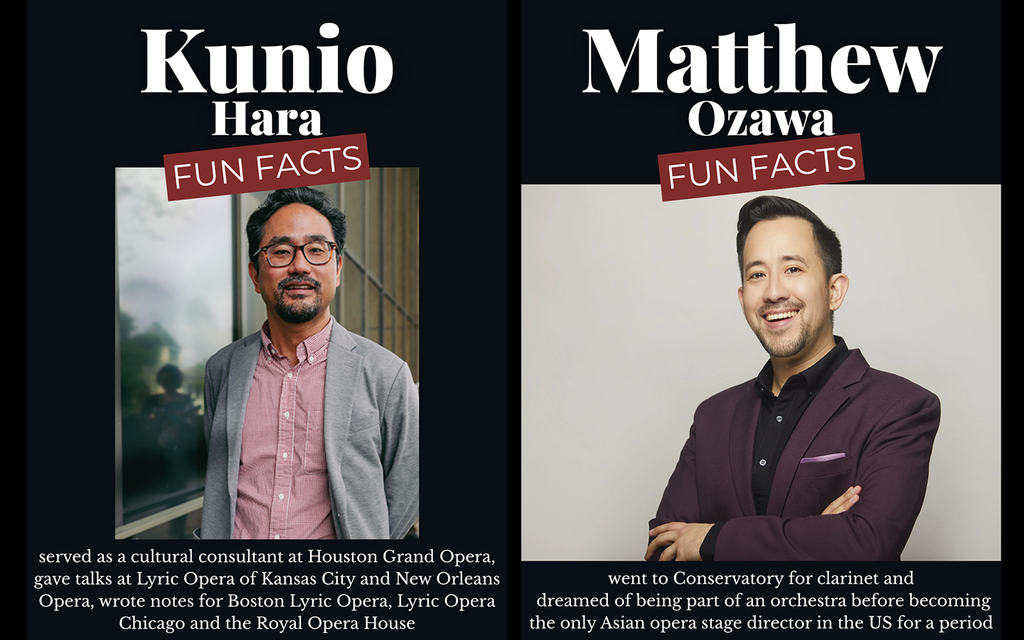 Images of Kunio Hara and Matthew Ozawa